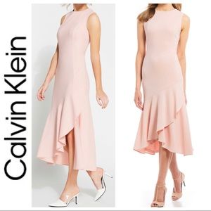 NWT Calvin Klein High-Low Rose Dress